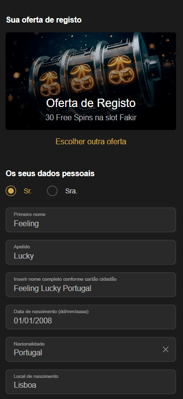 Registo no ESC Online