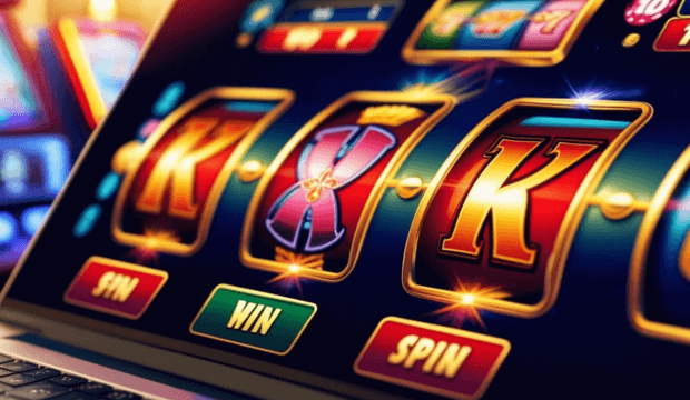 Slot em ecrã de computador