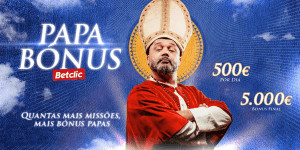 Promoção Papa Bónus da Betclic dá 5.000€ de bónus