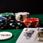 Poker cartas e fichas