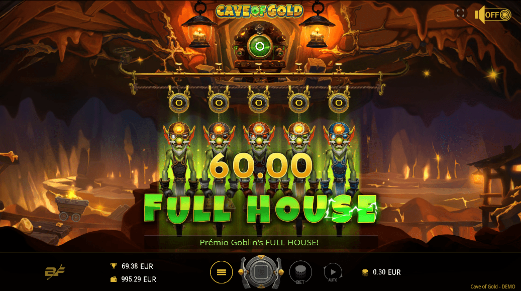 Cave of Gold Slot Machine Full House Bonus