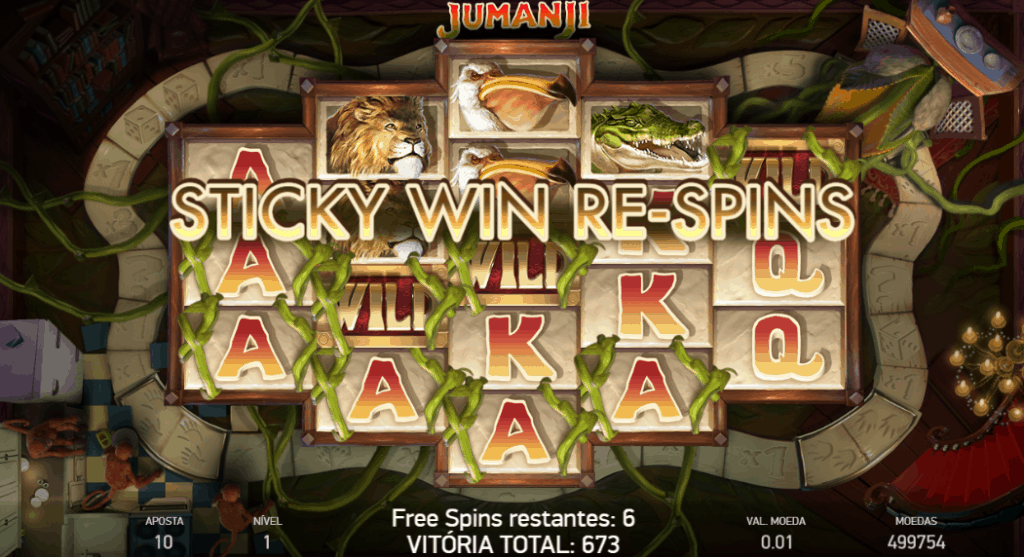 Jumanji slot machine sticky wilds